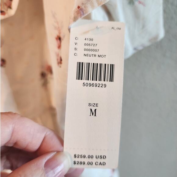 NWT Paige Women's Tevin Maxi Dress SZ Medium Tiered Cottagecore Fairycore - Picture 10 of 14